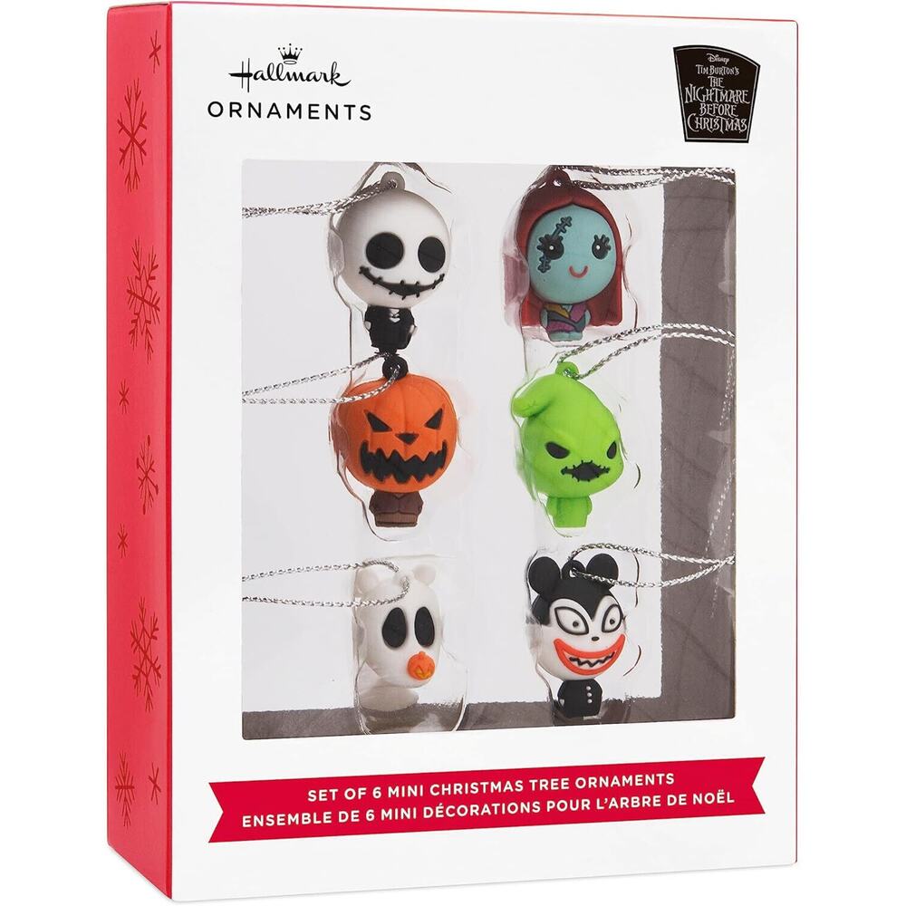 🔥Hallmark Disney The Nightmare Before Christmas Ornaments Set Of 6 Mini 2023💥
